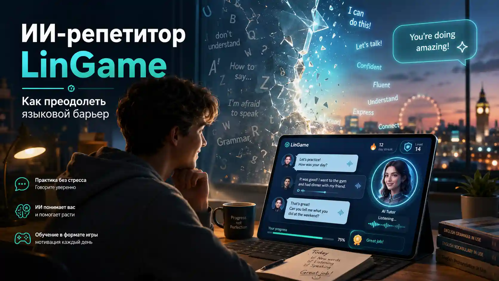 ИИ-репетитор LinGame: как преодолеть языковой барьер